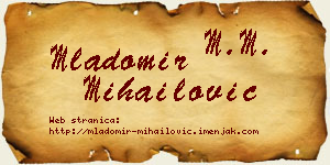 Mladomir Mihailović vizit kartica